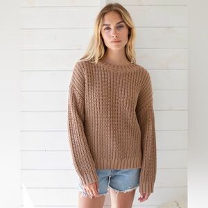 Marea Beach Sweater in Camel